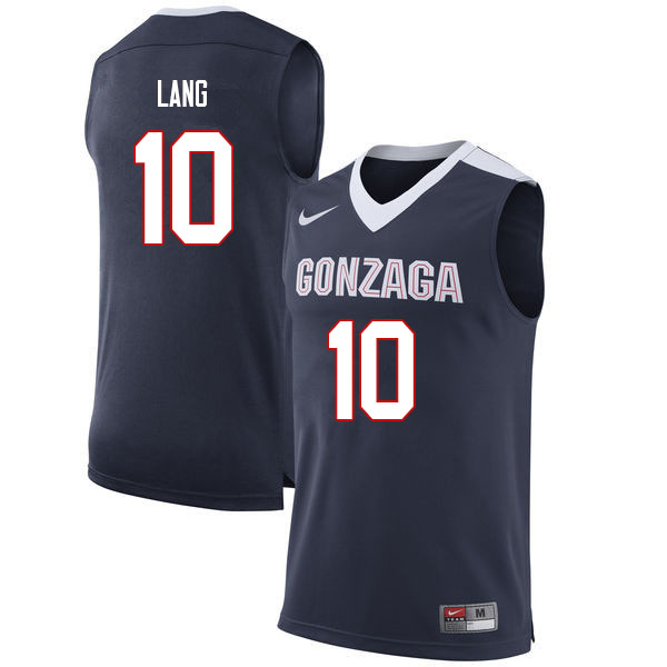 Men Gonzaga Bulldogs #10 Matthew Lang College Basketball Jerseys Sale-Navy - Click Image to Close